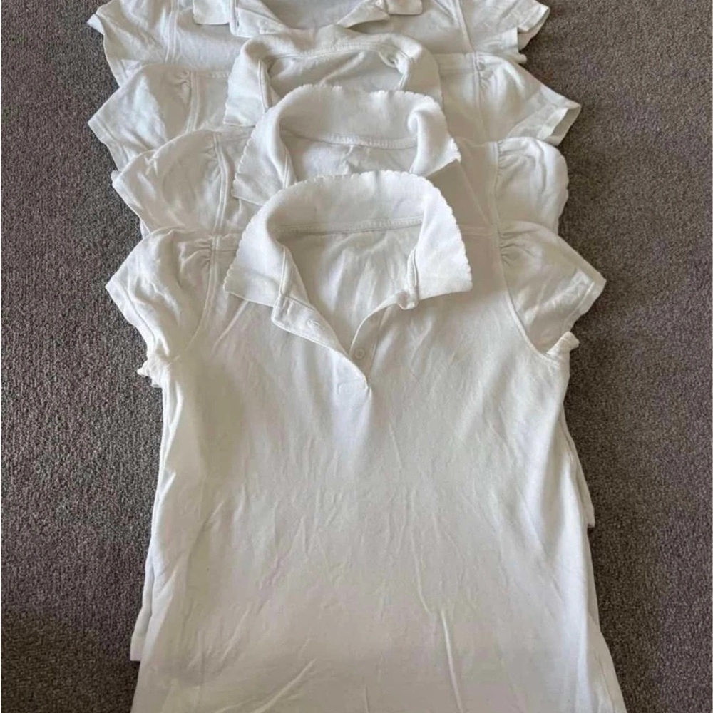 Girls white school tops
